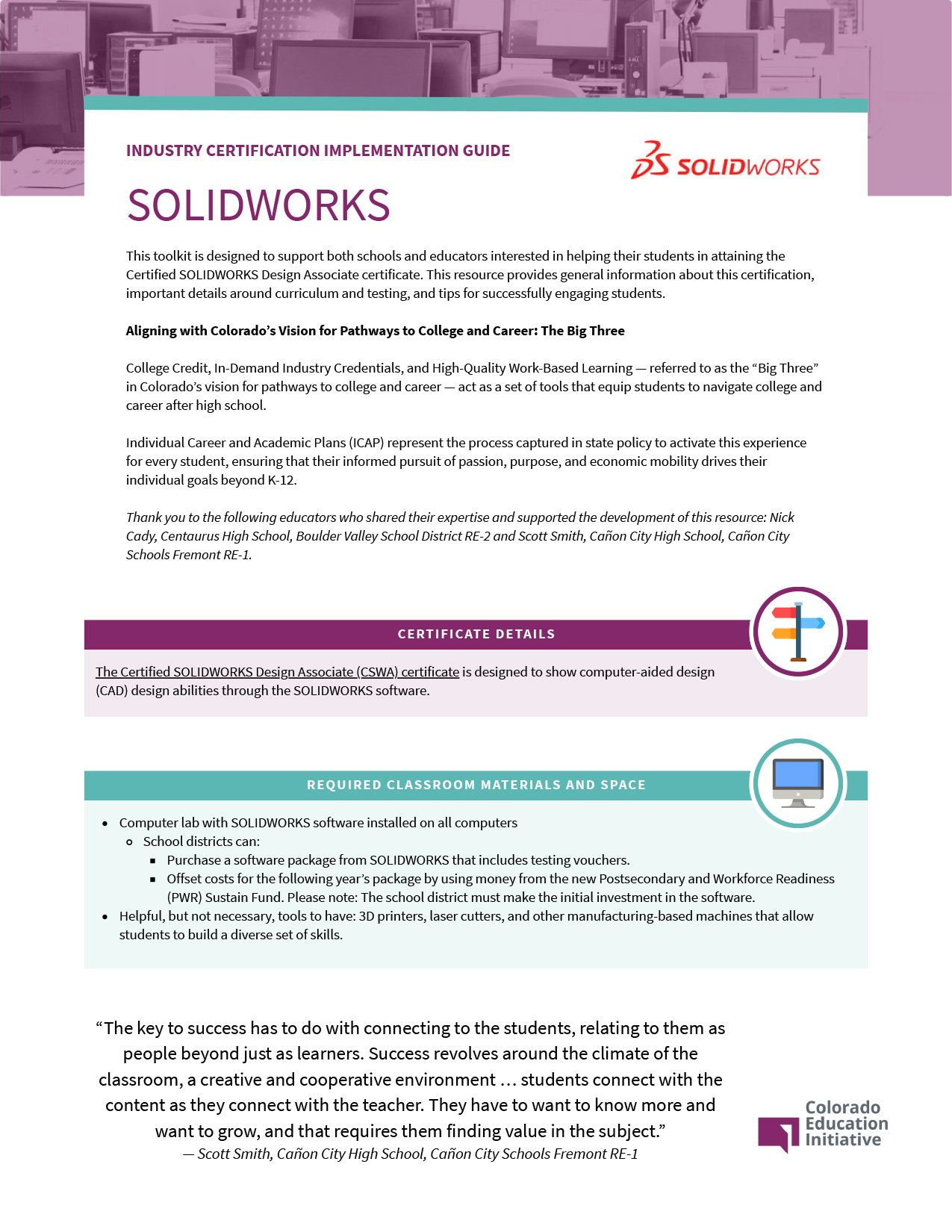 Solidworks implementation guide